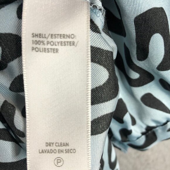 Rebecca Minkoff Top Blue Black Leopard‎ Animal Print Oversized XS - Picture 5 of 9